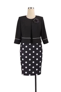 Traje de Dos Piezas con Vestido Clásico de Puntos, Personalizado, Tallas Grandes, Ropa de Mujer, Traje para Iglesia, Chaqueta Corta, Ropa de Fiesta - Product Image 6