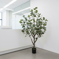 Arbre d'eucalyptus artificiel en plastique hautement réaliste pour la décoration intérieure, plantes artificielles durables, décorations de mariage et de fête