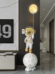 Luz de decoración de sala de estar de astronauta, luz de astronauta de lujo junto al gabinete de TV, regalo de inauguración de la casa de aterrizaje grande - Product Image 4