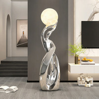 Lampe sur pied LED design moderne minimaliste, sculpture en résine pour salon d'hôtel, style nordique, décoration artistique