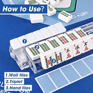 Juego de Mahjong de Acrílico Transparente Moderno <span class=keywords><strong>y</strong></span> de Lujo, con Soporte para Fichas, Dos en Uno, Portátil, Duradero <span class=keywords><strong>y</strong></span> Ecológico - Product Image 5