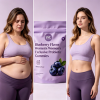 Gummies Probiotiques Personnalisées OEM pour Femmes, 5 Milliards de UFC, Soutien Digestif, Emballées Individuellement, ODM