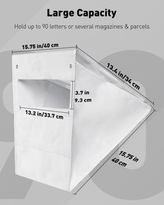 Large Size Front Door Mailbox <strong>Basket</strong> Indoor Letter Box Catch Interior <strong>Letterbox</strong> Cover Mail Slot Catcher for Door - Product Image 2