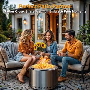 Brasero <span class=keywords><strong>en</strong></span> acier inoxydable de 68 cm <span class=keywords><strong>pour</strong></span> extérieur, camping, chauffage au <span class=keywords><strong>bois</strong></span>, poêle de jardin, chauffage à la carbonisation <span class=keywords><strong>pour</strong></span> jardin et cour - Product Image 6