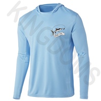 Kaos Jersey Mancing Polos Ukuran Besar dengan Hoodie, Lengan Panjang, Custom, Grosir, Cepat Kering, Anti Air, Bernapas, UPF 50