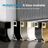 Plinthe en aluminium éclairée par LED, couleur personnalisée, pour villa, hôtel, intérieur commercial, design contemporain