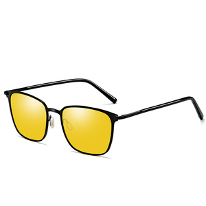 Uomini <span class=keywords><strong>Occhiali</strong></span> Da Sole Polarizzati <span class=keywords><strong>Occhiali</strong></span> per La Visione Notturna Per Unisex Retro In Lega di Piazza Cornice di Vetro di Sun Uomo UV400 - Product Image 6