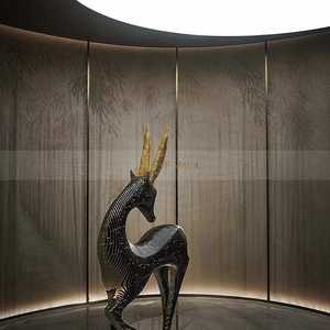 LL405 Stainless Steel Waterproof Woven <b>Mesh</b> <b>Screen</b> Partition Translucent Metal Decoration for Hotel & Restaurant Use - Product Image 3