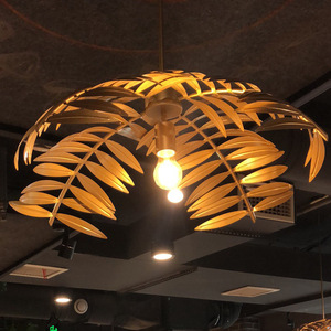 Custom American Style Vintage Ceiling <b>Lights</b> Hotel Lobby Decor Leaf Metal <b>Chandeliers</b> - Product Image 6