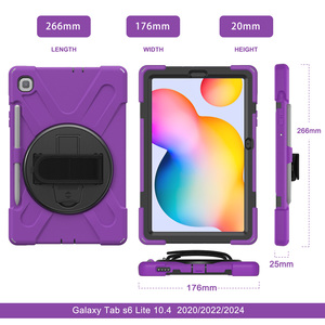 Funda con Soporte Giratorio de 360 Grados para Tablet <span class=keywords><strong>Samsung</strong></span> <span class=keywords><strong>Galaxy</strong></span> <span class=keywords><strong>Tab</strong></span> <span class=keywords><strong>S6</strong></span> <span class=keywords><strong>Lite</strong></span> 10.4 2020 SM-P610 P615 P613 <span class=keywords><strong>P619</strong></span> 2022 P620 P625 2024 - Product Image 6
