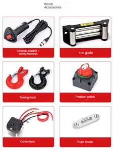 Verricello Elettrico da 20000 lbs con Cavo in Acciaio per Autosoccorso Fuoristrada Motore 12V DC Dispositivo di Salvataggio Gru 12V/24V - Product Image 6