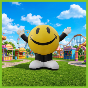 Mascotte gonflable jaune souriante attrayante pour la publicité et les inaugurations de magasins – Nouvelle collection en promotion - Product Image 1