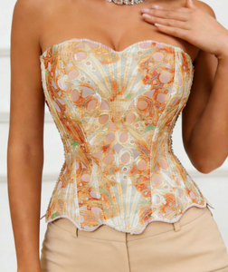 <span class=keywords><strong>Body</strong></span> de Encaje Floral, <span class=keywords><strong>Body</strong></span> Moldeador con Estampado Floral Vintage para Mujer, Elegante Top de Satén sin Mangas - Product Image 4