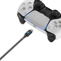 Câble USB Type C TY-0803B de 3 m pour la charge de la console N Switch, câble de données pour PS5 avec voyant lumineux pour la manette PS5