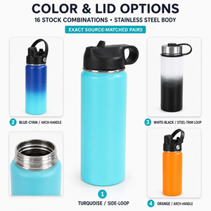 Botella de Agua Deportiva JUNVOY con Logotipo Personalizado, 750 ml, Estilo Americano, Acero Inoxidable, Aislada, Boca Ancha, con Tecnología de Vacío - Product Image 2