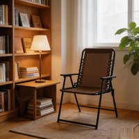 Fauteuil inclinable de patio pliable robuste sur mesure, design contemporain, cadre en acier inoxydable réglable, durable, anti-UV, pour chambre et parc