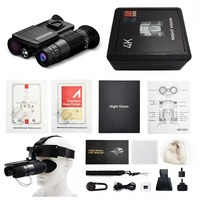 Z9155 Teropong Penglihatan Malam Digital dengan Dudukan Helm, Teleskop IR 5X+8X Zoom 4K Tahan Air, Perlengkapan Taktis untuk Patroli di Kondisi Cahaya Rendah