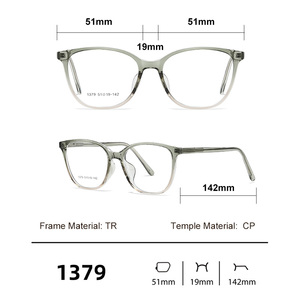 Gafas de Sol Clásicas con Marco Grande TR, Montura Óptica con Bisagras de Resorte, Forma de Ojo de Gato, Cómodas para Hombre y Mujer, Transparentes, a la Moda - Product Image 3