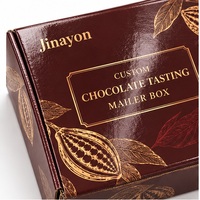 Boîte d'expédition personnalisée brillante en carton ondulé E-Flute pour dégustation de chocolats, emballage cadeau rigide en carton pour abonnement e-commerce