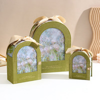 Boîte cadeau arquée en papier spécial pour mariage, souvenirs de jardin Monet, cadeaux haut de gamme pour la Saint-Valentin, remerciements pour les demoiselles d'honneur