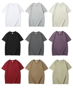 Camiseta de 180g de Manga Corta con Logotipo Personalizado para Parejas, Unisex, Holgada, de Media Manga, para Verano - Product Image 1