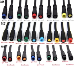 M8 nối 5pin nam nữ kết nối không thấm nước cáp cho xe đạp điện Bộ dụng cụ đèn <span class=keywords><strong>LED</strong></span> - Product Image 2