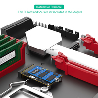 2 In1 Mini PCI-E ke Kartu TF USB2.0 dan Adaptor SSD M.2 NVME Key-M Kompatibel dengan Motherboard Kontrol Industri NAS