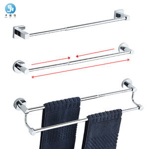 Porte-serviettes télescopique Saint Ruijia en acier inoxydable réglable à double couche pour salle de bain et cuisine - Product Image 1