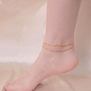 Mode multicouche chaîne bracelets <span class=keywords><strong>de</strong></span> <span class=keywords><strong>cheville</strong></span> pour femmes en acier inoxydable plaqué <span class=keywords><strong>or</strong></span> <span class=keywords><strong>cheville</strong></span> jambe chaîne <span class=keywords><strong>cheville</strong></span> Bracelets plage pied bijoux - Product Image 5