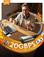 Cable de Extensión de Alta Velocidad LISEN con Transmisión de Señal Estable para Playstation VR2, Steam Deck, Consola Switch y Juegos