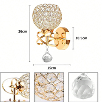 Lampe murale à abat-jour rond en cristal de style simple, best-seller, base d'ampoule E26 pour chambre à coucher et éclairage intérieur d'hôtel