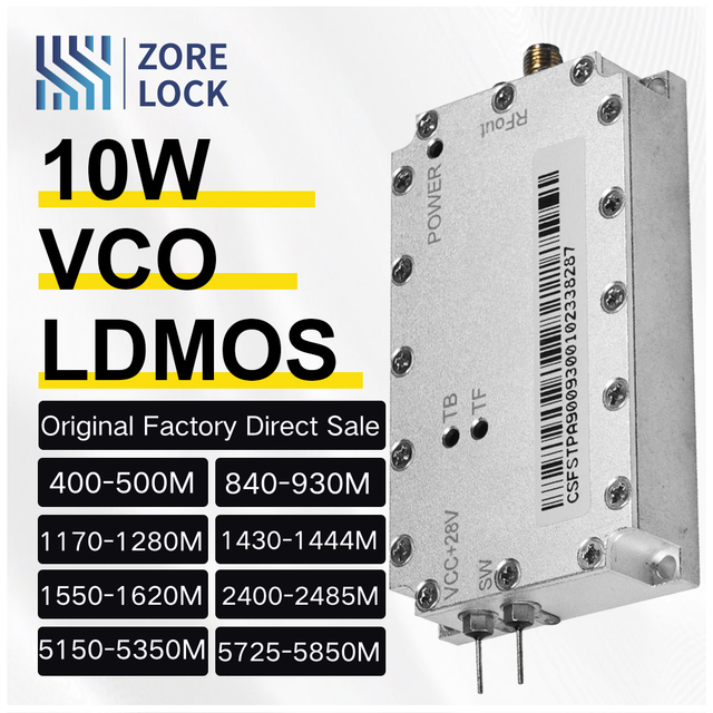 Factory Direct Sale Zorelock 40dB Gain 24V DC 433M 1.2G 915M 5.8G 10W Analog Signal RF Power Amplifier