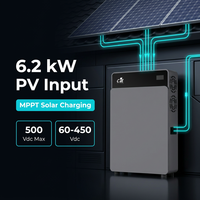 Estación de Energía Híbrida CFE 4kW 8kWh LiFePO4, Sistema de Almacenamiento de Energía Solar Todo en Uno, Entrada MPPT de 6.2kW, Montaje en Pared, Electrodomésticos