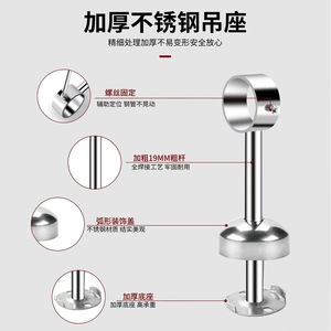 ราวตากผ้าสแตนเลสแบบติดผนังเดี่ยว รับน้ำหนักได้สูง - Product Image 5