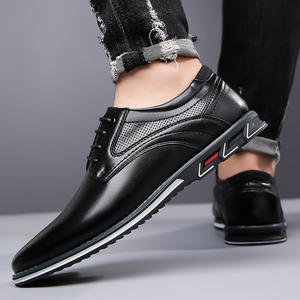 Chaussures en cuir pour hommes, fabriquées à la main, élégantes et tendance, souples, confortables et respirantes, chaussures décontractées. - Product Image 4