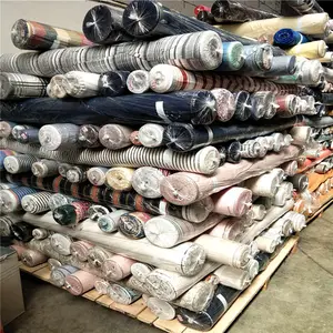 ล็อตสต็อก100ผ้าฝ้ายผ้าลินินผสมผ้าม้วนขายส่งหุ้นจำนวนมากทอผ้าลินินผสมผ้าโรงงานสีทึบ