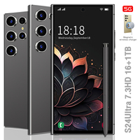 Teléfono Celular Inteligente S24 Ultra 16GB+1TB, Pantalla de 6.8 Pulgadas, Desbloqueado, Doble SIM, 5G, Android 13.0