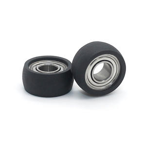 Ruedas Silenciosas Pequeñas de 5*14*6.5mm con Rodamientos, Poleas Recubiertas de TPU Suave, Poliuretano, Forma de Arco, Descuentos por Volumen Disponibles, Plástico y Hierro - Product Image 3