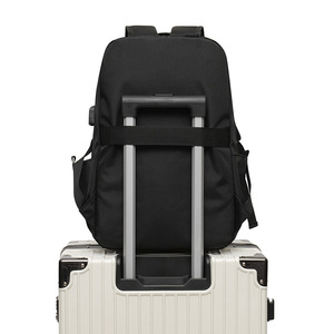 Linxue Men's <b>Backpack</b> <b>Large</b> <b>Capacity</b> 20-35L With Usb Charging For Leisure Travel Business Use Solid Color - Product Image 2