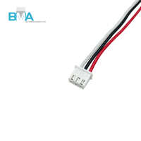 كابل تمديد مخصص بثلاثة أسلاك بطول 2.54 مم من نوع JST XH، أسلاك 22AWG باللون الأسود والأحمر والأبيض للاتصال