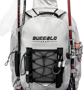 Sac à dos de pêche gratuit, tissu gris, comprend 2 boîtes utilitaires transparentes 3700 StowAway, sac à dos de pêche - Product Image 5