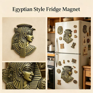 Imán Metálico para Refrigerador con Diseño Clásico de Faraón Egipcio, Acabado Plateado, Regalo Promocional Duradero - Product Image 4