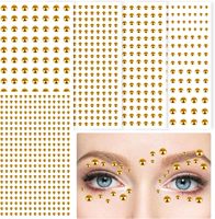 973 autocollants de pierres précieuses autocollants pour le visage et le corps, strass de 3/4/5/6 mm pour projets DIY pour enfants et adultes