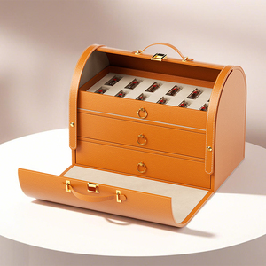 Nhiều lớp sang trọng bằng gỗ mỹ phẩm bao bì hiển thị trường hợp hình chữ nhật đứng Hộp Tùy chỉnh kích thước dập nổi UV cán bóng - Product Image 6