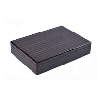 Conception personnalisée en bois d'ébène noir finition luxe en bois chocolat date cadeau boîte d'emballage