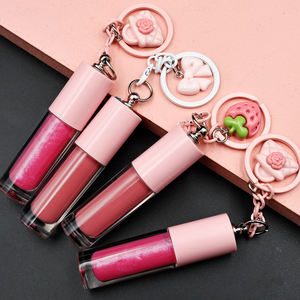 Logo personnalisé Vegan Lip Plumper Gloss Marque privée Brillant à lèvres Hydratant Mignon Brillant à lèvres Vente en gros en vrac Porte-clés Brillant à lèvres - Product Image 5