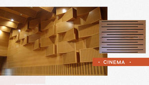 Chine Grande Usine Bon Prix Résistant à L'humidité Panneau Mural Bois Mdf Fendue Panneaux Acoustiques Pour <span class=keywords><strong>Studio</strong></span> Etc - Product Image 5