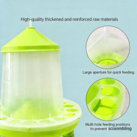 Mangeoire automatique pour volailles de 4 kg à 8 kg, seau d'alimentation pour pigeons, poulets, canards, oies, équipement d'alimentation en plastique pour volailles