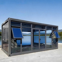 Maison conteneur préfabriquée à deux chambres, grande, en tubes carrés galvanisés, détachable, pour un logement en appartement