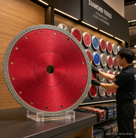 Disque diamanté ultra-mince OEM pour la découpe de carreaux et de maçonnerie, avec revêtement rouge et bleu, pour grossistes